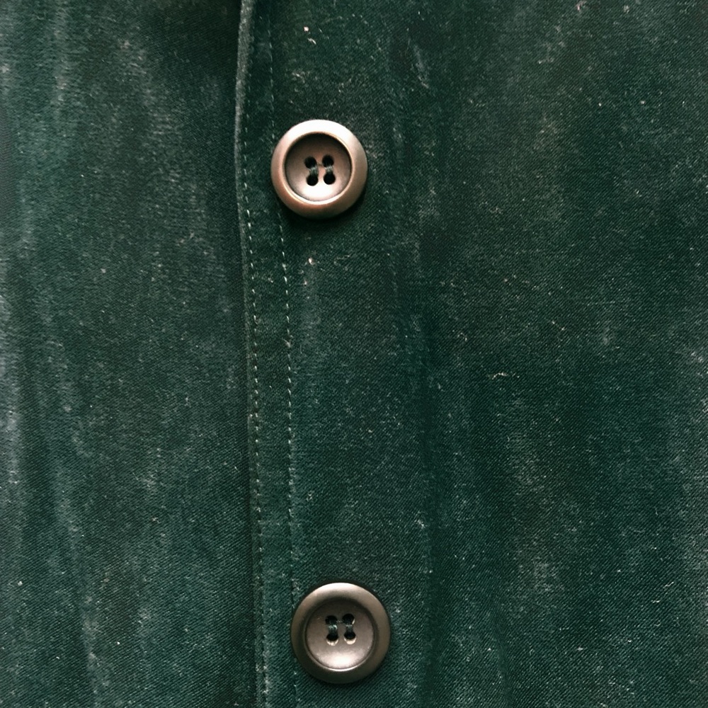 Velvet shirt (deep turquoise) - Picture 2 of 3
